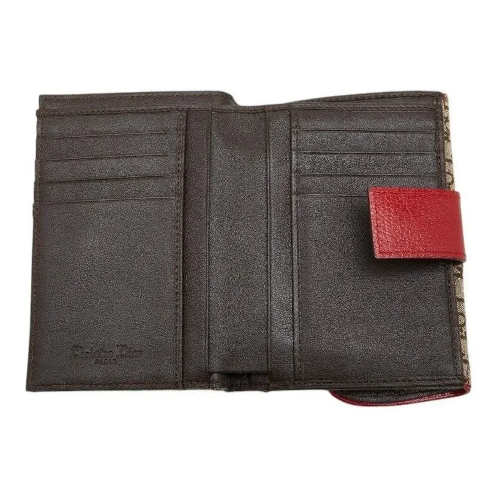 Dior Trotter Leather Saddle Bifold Wallet Multicolor
